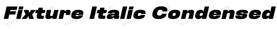 Fixture Italic Condensed Black字体转换